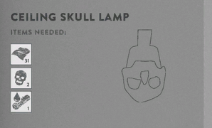 Ceiling Skull Lamp as it appeared in the Survival Guide