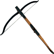 Player holdings the Crossbow