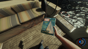 Yacht magazine in the players hand