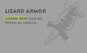 Lizard Armour as it appears in the crafting section of the survival guide