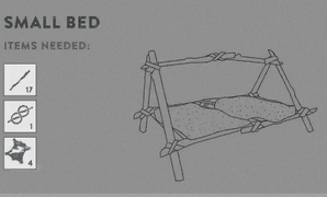 Bed as it appeared in the Survival Guide