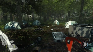 Film crew camp (Outdated tent model)