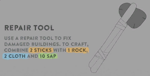 Repair tool as seen in the crafting section of the survival guide
