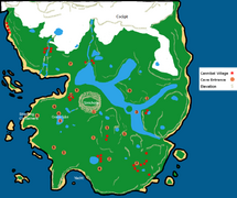 خريطة من صنع اللاعب مع مواقع رئيسية (شبه مصقولة)