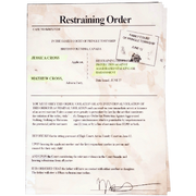 Full image of the restraining order