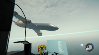 The plane, moments before crashing