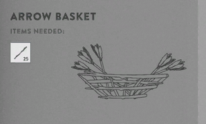 Arrow Basket as it appeared in the Survival Guide