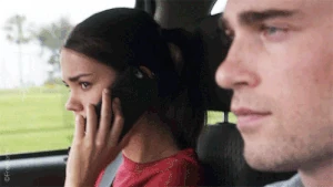 Callie realizing she might be in a car with a murderer