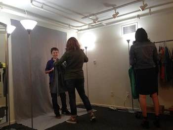 Hayden during fitting