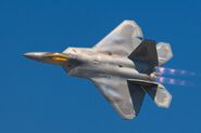 A Western Republic Air Force Lockheed Martin F-22 Raptor.