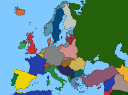Map of Europe 1939