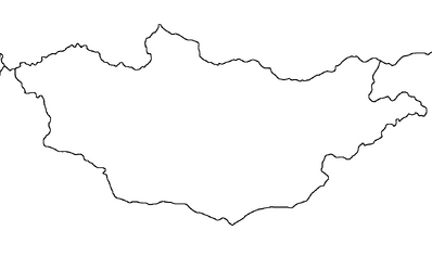 Blank Map of Mongolia