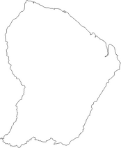 Blank map of French Guiana