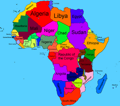 map of africa countries only