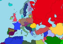 World War II map with color, by by FandomFanUser2007