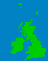 Blank map of the British Isles