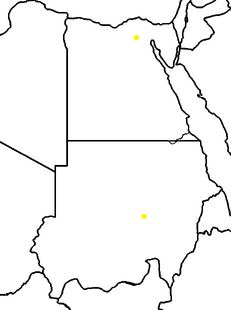 Map of Egypt and Sudan