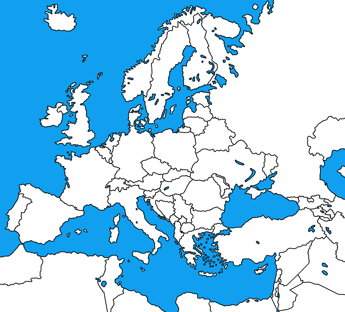 Map Of Europe Blank With Borders Maps For Mappers | Thefutureofeuropes Wiki | Fandom