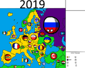 2019 Europe Map Countryballs