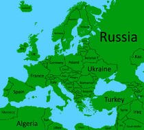 Europe with names (calibri) by Texas Star Mapping