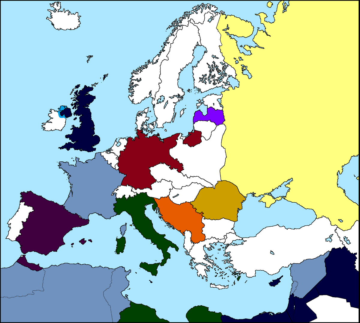 Карта 1939 белая