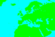 Europe and North Africa (Green)