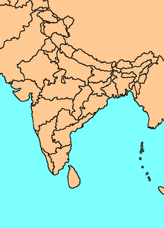 Map of India in 2015