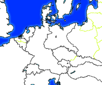 Map of the divided Germany in 2051.