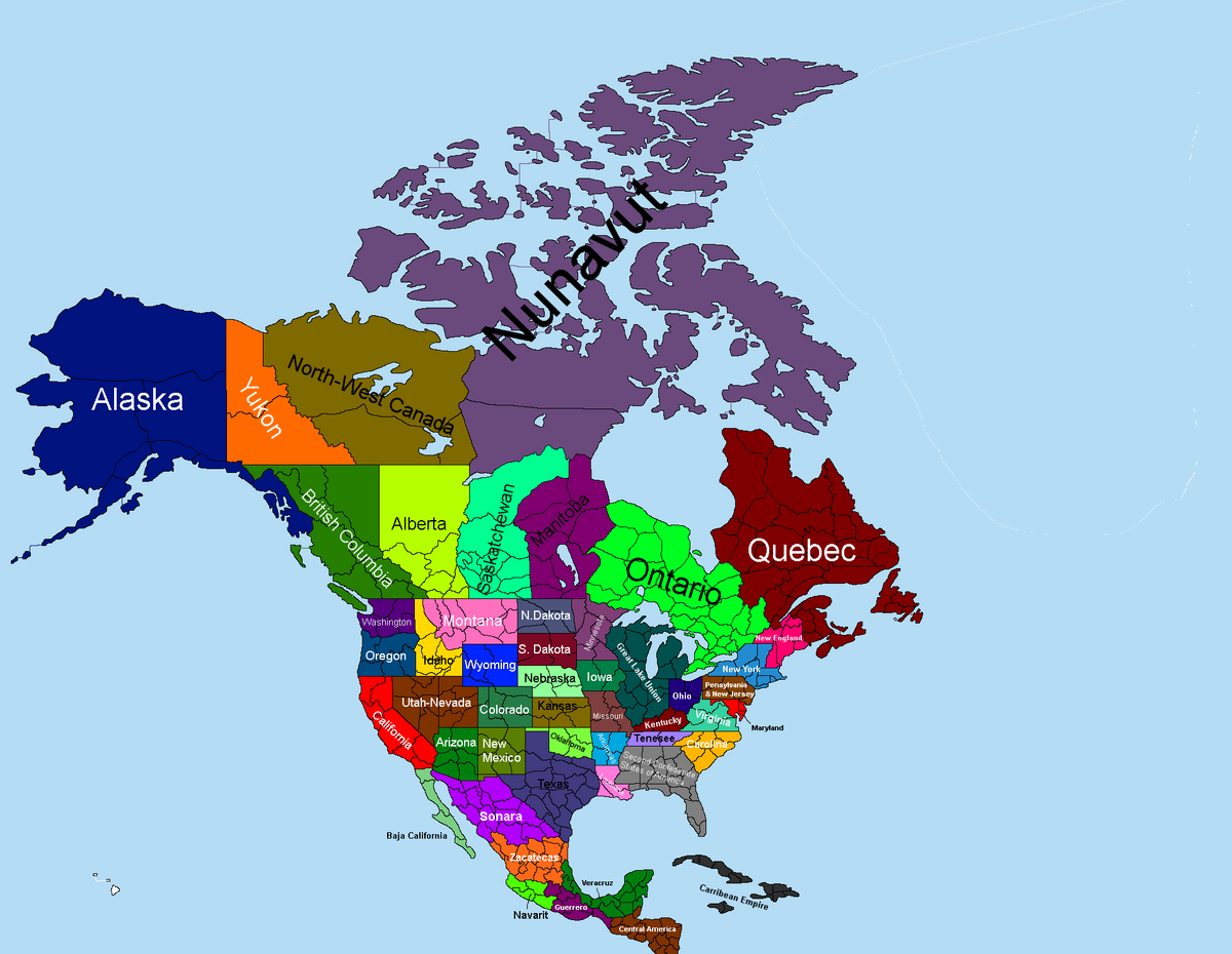 Организация американских государств на карте. Disunited States of America. America 1971 карта. Alternative Colonization of America.