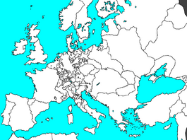 Blank Map of Europe in 1492