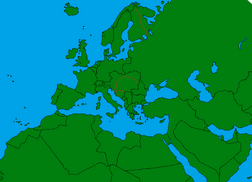 A map of Europe with Northern Africa and Western Asia. Good for AHOE videos.