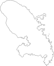 Blank map of Martinica