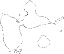 Guadeloupe blank map