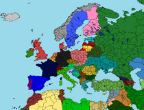 colorful map of europe