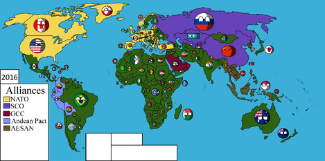 Countryball map of World