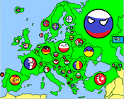 Europe Map Country Ball