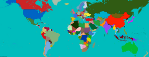 A fully coloured map of the World - by Aendarus Mapping