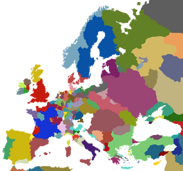 Map of Europe 1444 *Accurate**
