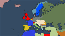 Map of Europe in 1912 + Italian Invasion of Ottoman Lybia and Russian invasion of Iran