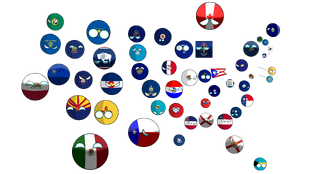 United States Countryballs Made by BlackHort Mapping