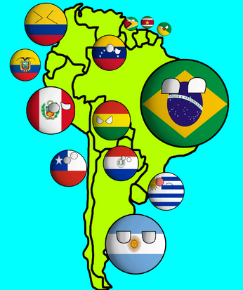 South America Countryballs Map by Peruball 21