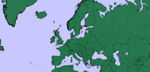 Map of the European continent - screenshot from maps-for-free.com