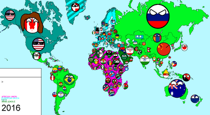 World Map With Countryballs! Took 1 Week To Make The Map