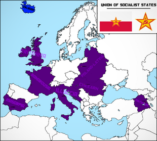 Map of the Socialist Union in Europe(Outdated)