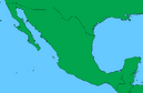 Map of Mexico with only country borders.