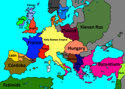 Europe in year 1000