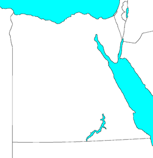 Blank map of Egypt