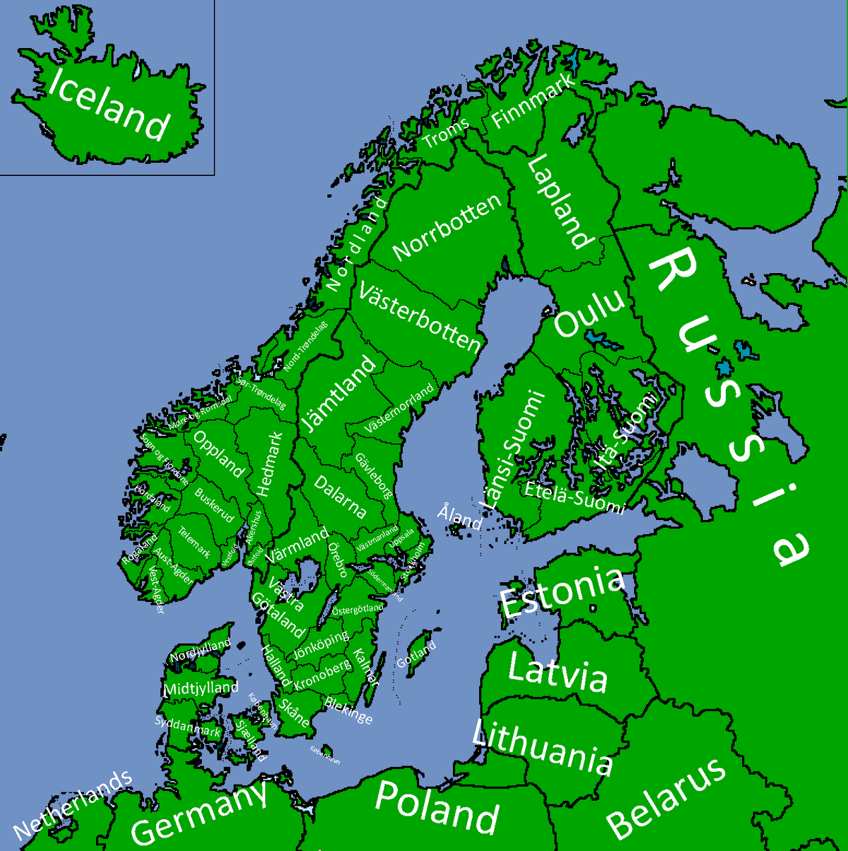 scandinavian map