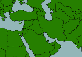 Middle East (Africa,Asia,and small parts of europe.)