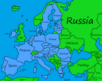 Map with names and EU.